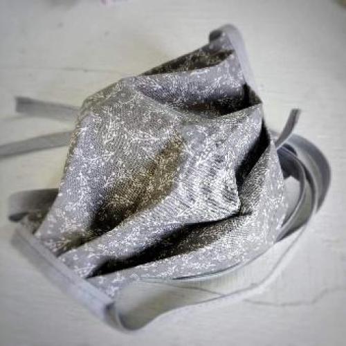 Bavlnìná rouška s kapsou na filtr šedá
